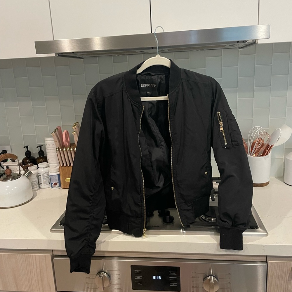 Black bomber jacket